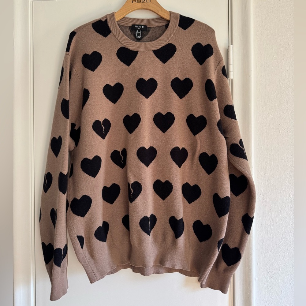 Forever 21 Heart Sweater Men’s